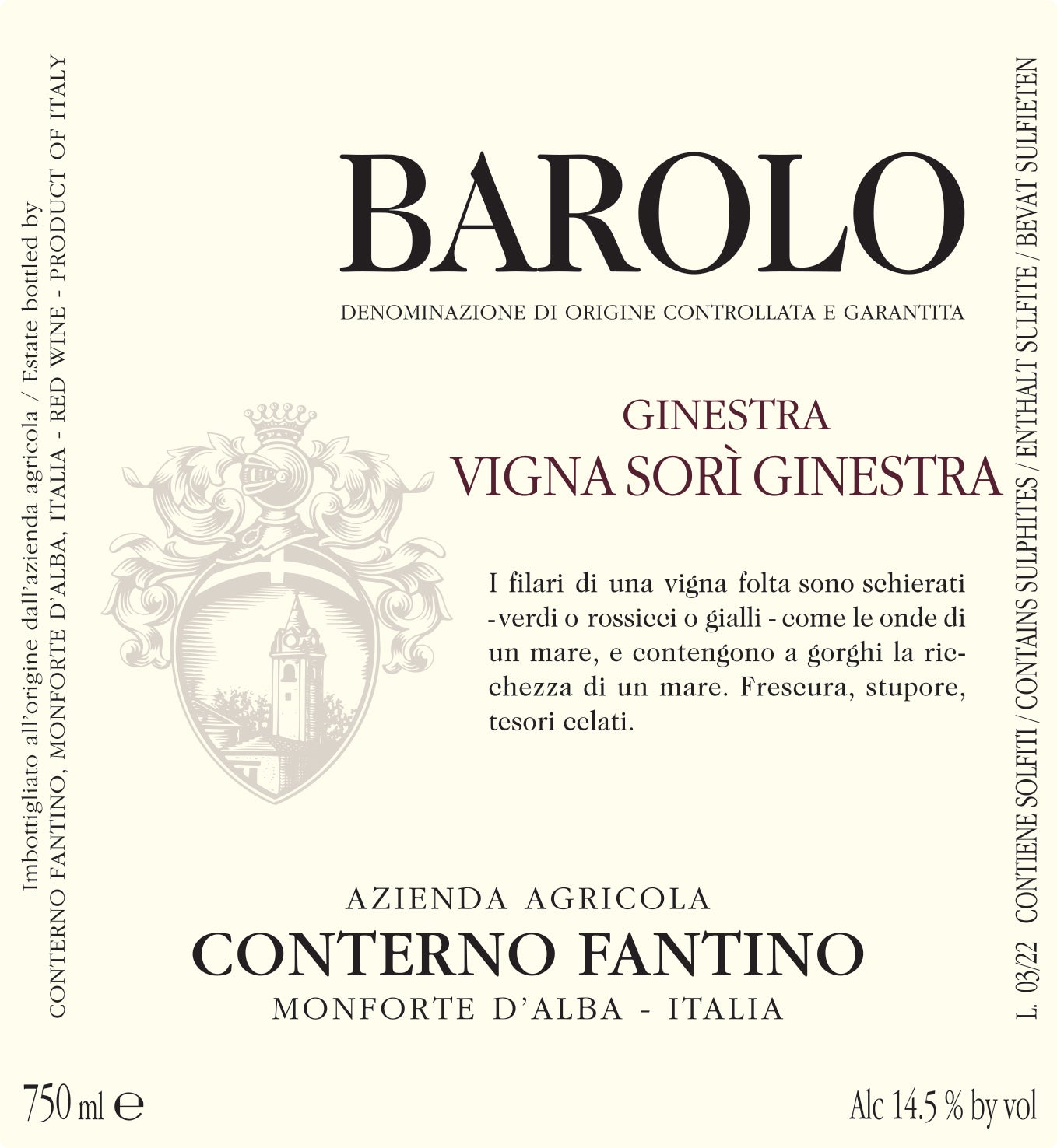 Barolo Ginestra 'Vigna Sori Ginestra', Conterno Fantino 2021